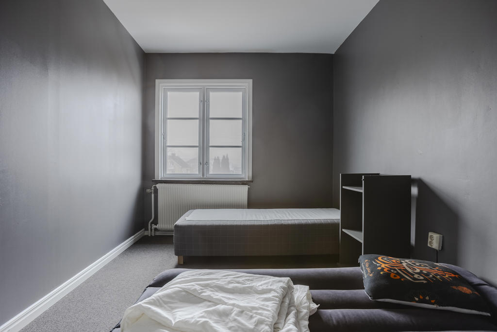 Sovrum innanför tvätt