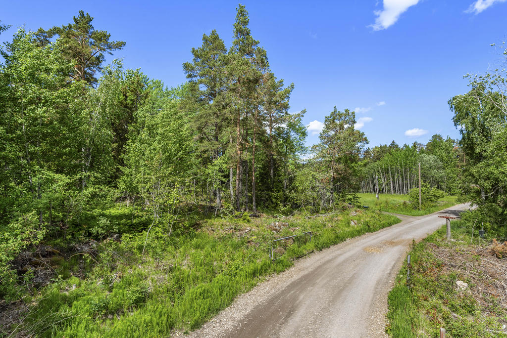 Obebyggda tomten gränsar till Råstensvägen