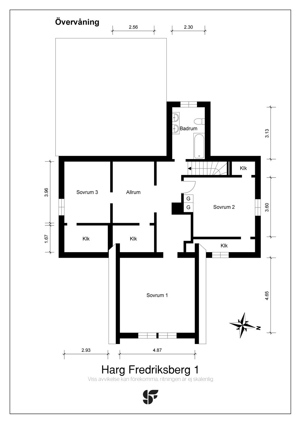 Planritning övervåning