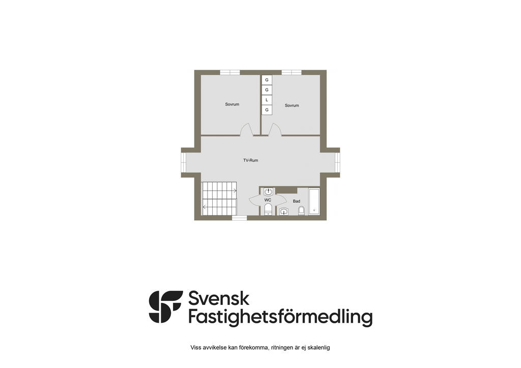 Planritning övervåning, 2D
