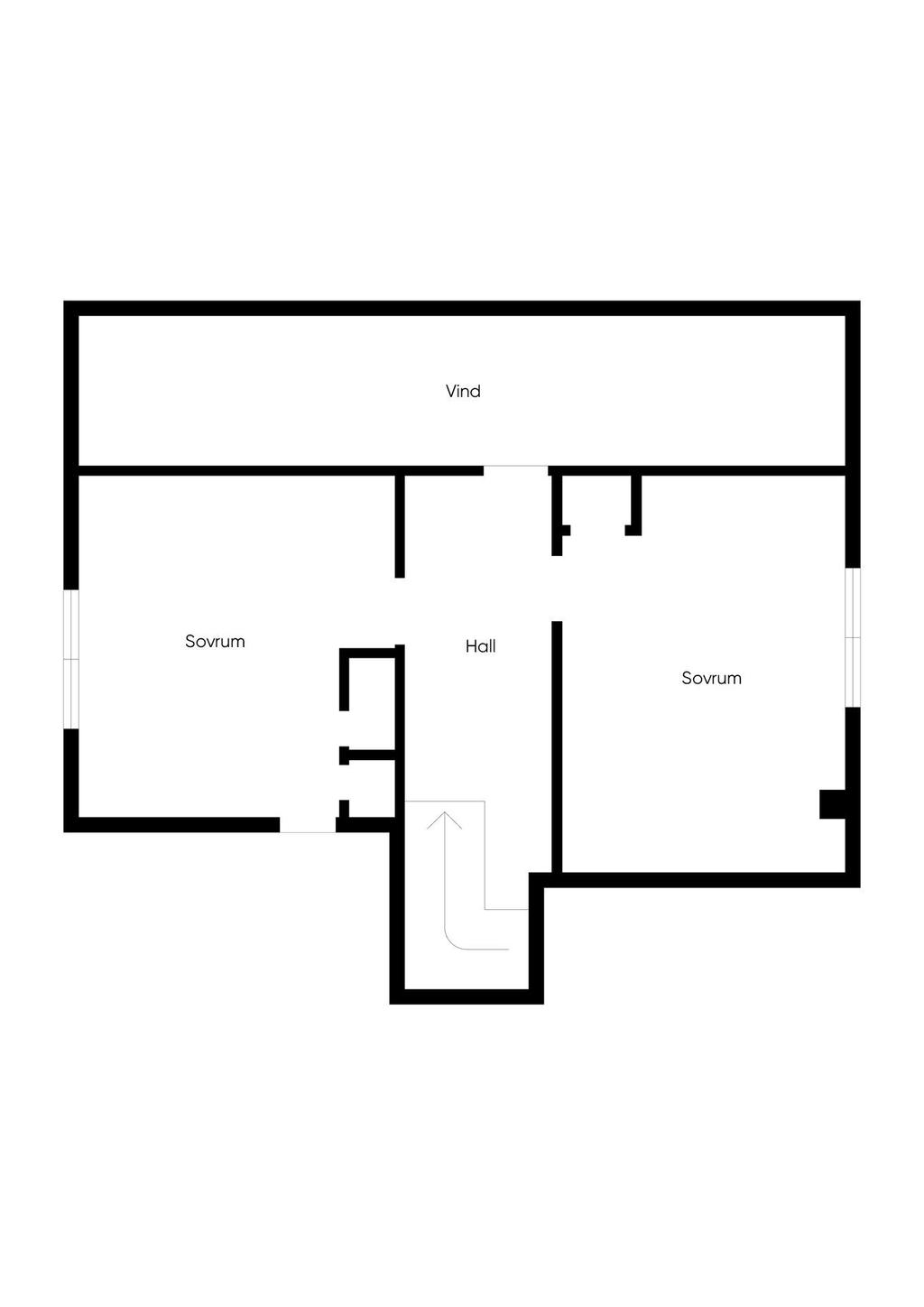 Planritning övre plan