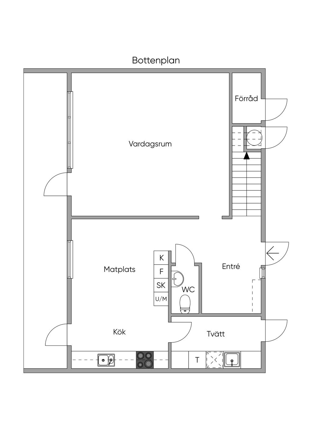 Planritning bottenplan