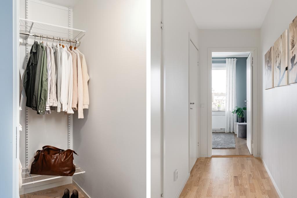 Passage med klädkammare 