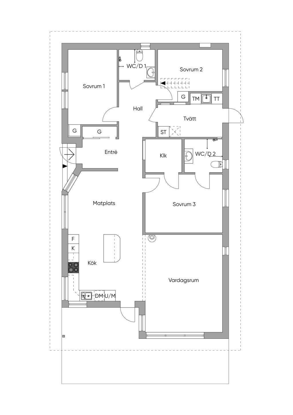 Ungefärlig planritning