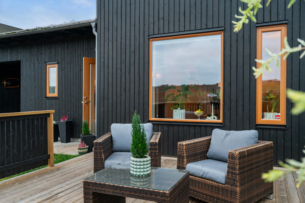 Härlig terrass på framsidan 