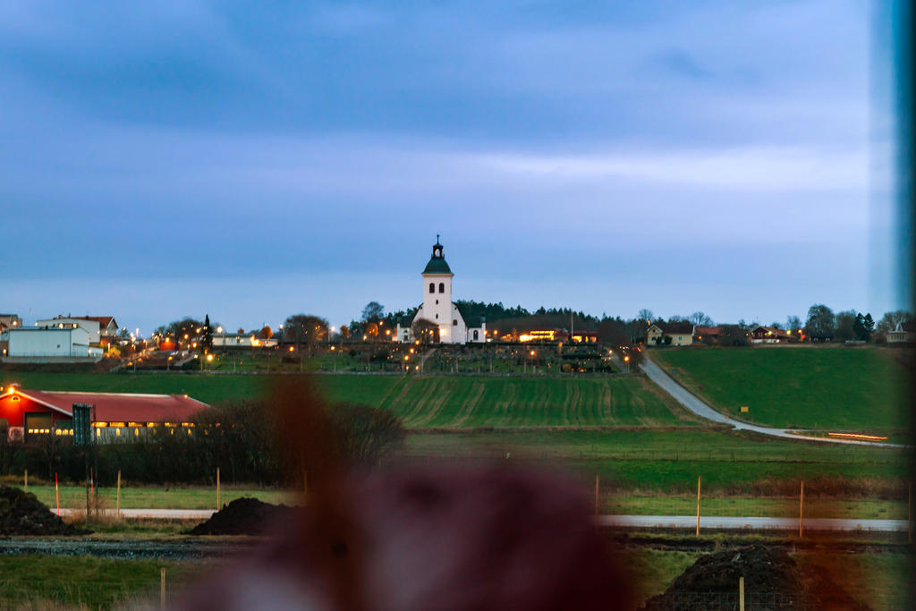Otroligt härlig utsikt över ängar och åkrar 