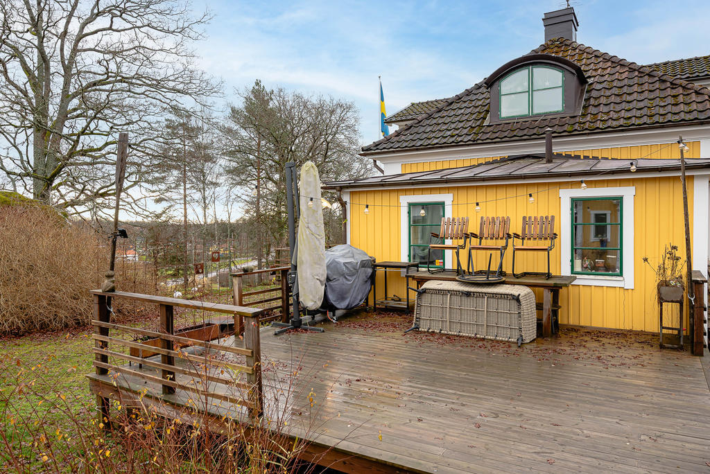 Uteplatsen på husets gavel