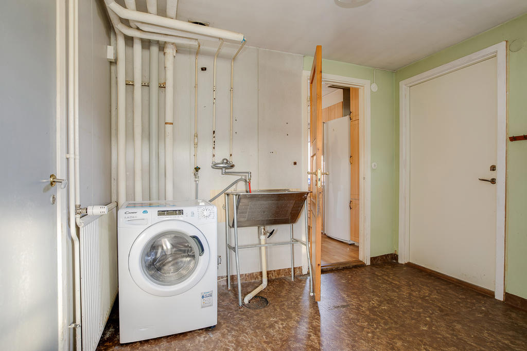 Tvättstuga i samband med pannrummet 