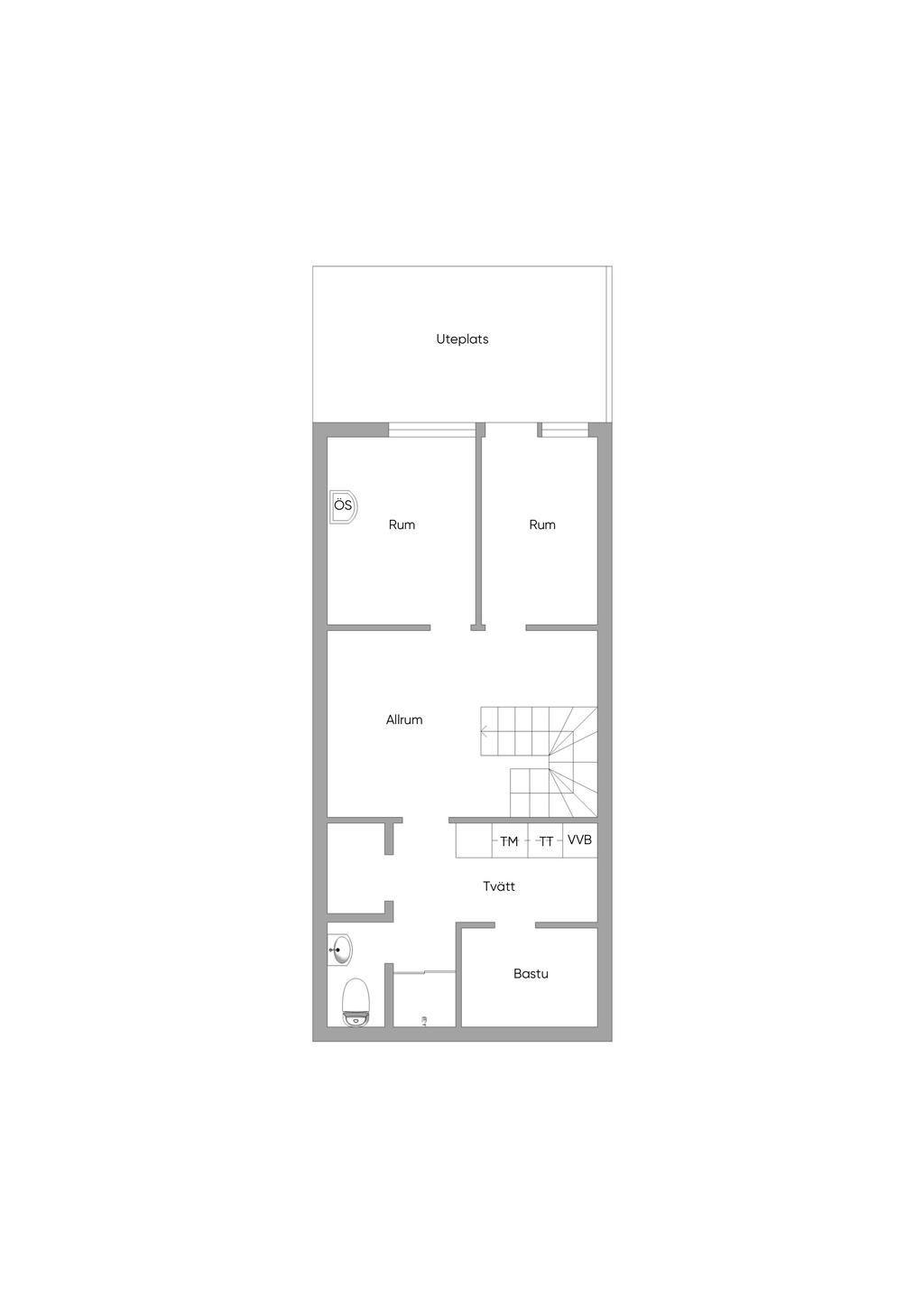 Suterräng plan - Alternativ plan 