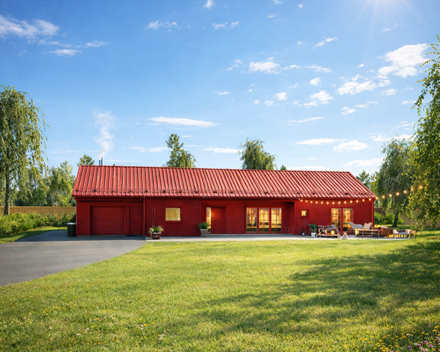 Renderingar och/eller AI-skapade bilder av det framtida huset