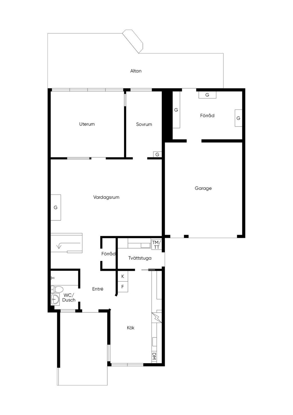 Planritning, nedre plan