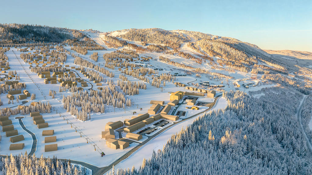 Illustrationsbild planerad bebyggelse Branäs Syd