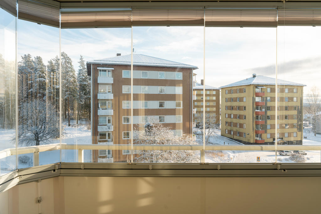 Utsikt inglasad balkong