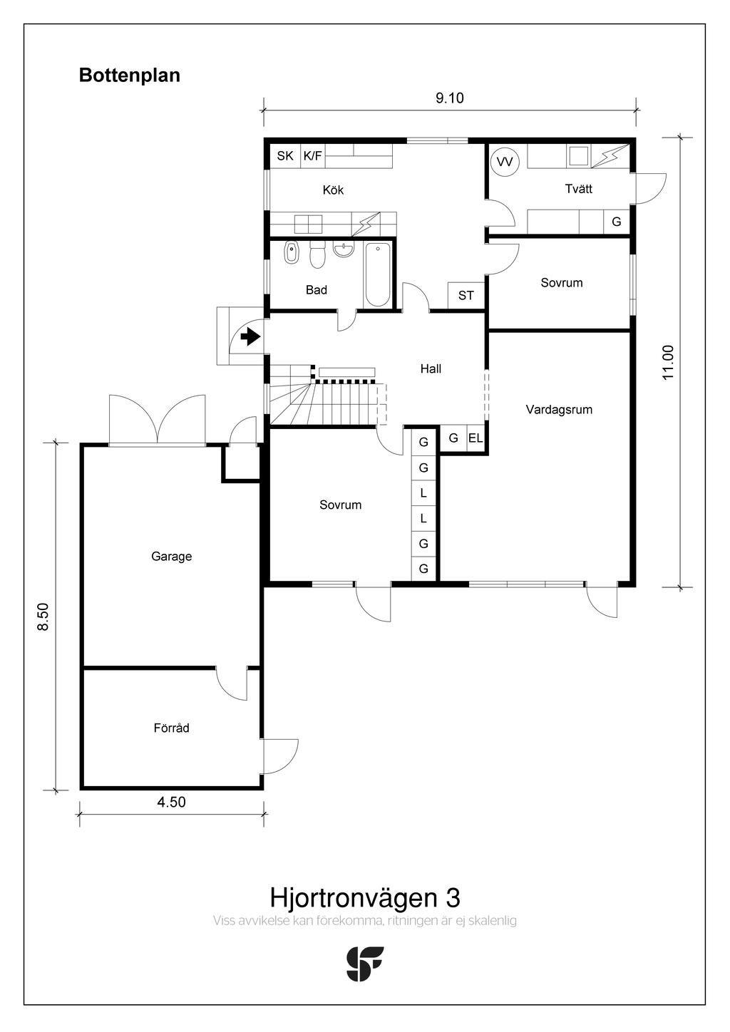 Alternativ planritning entréplan