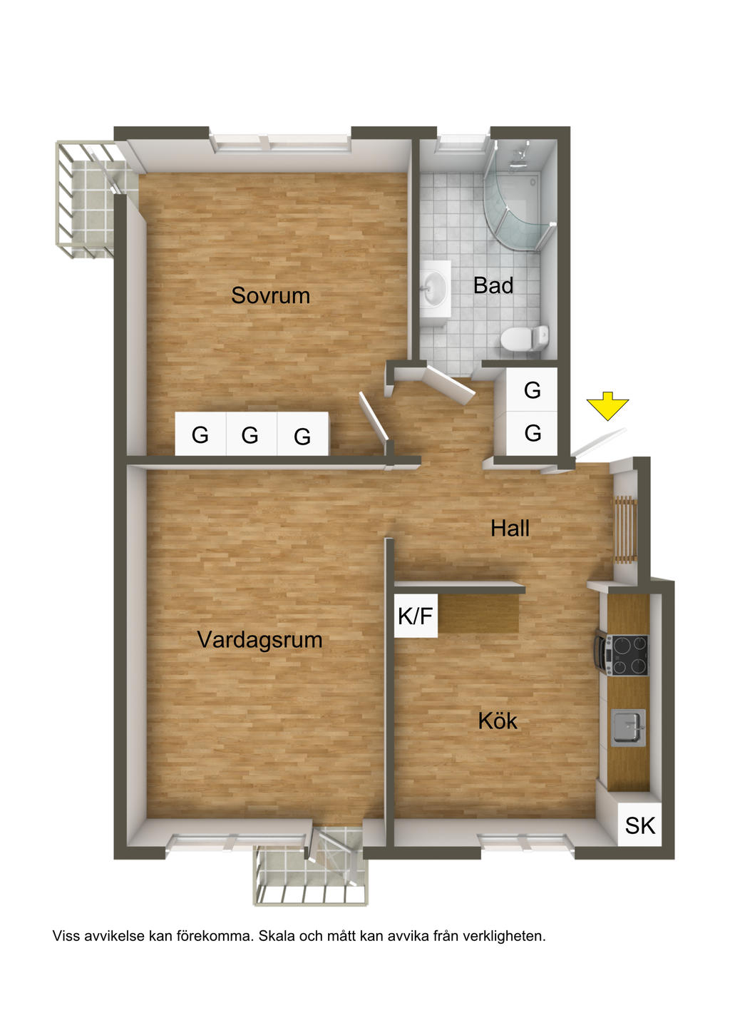 Planritning Borgargatan 8B