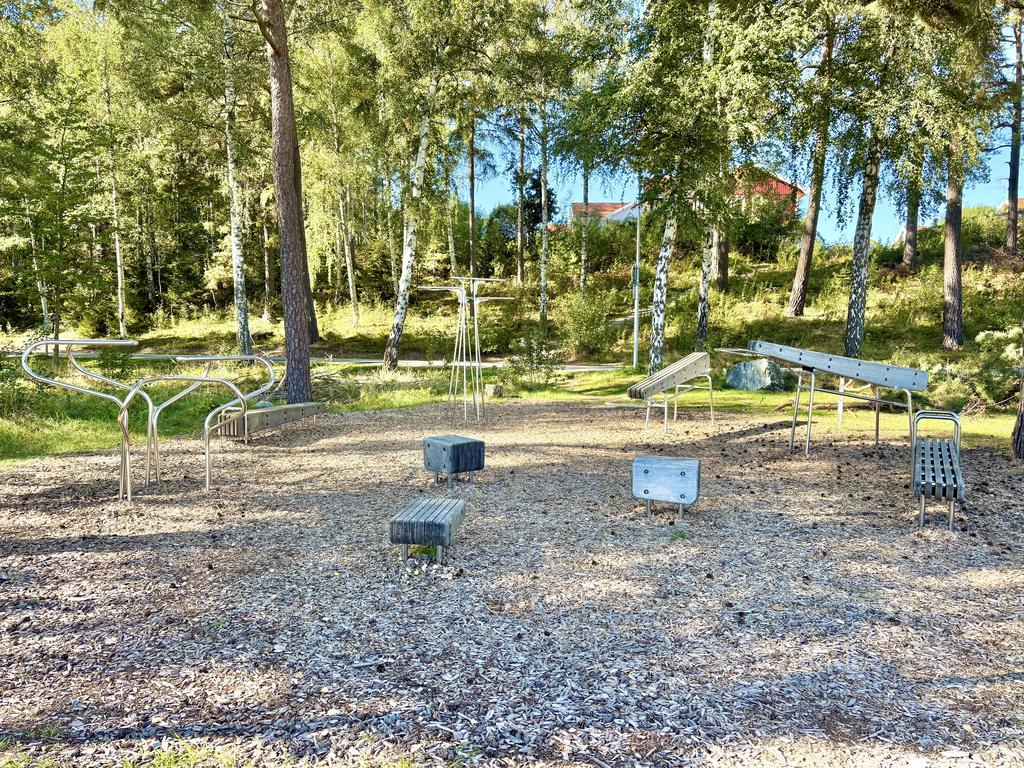 Utegym vid Södrans badplats