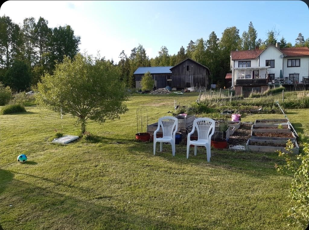 Taket har bytts till plåttak.