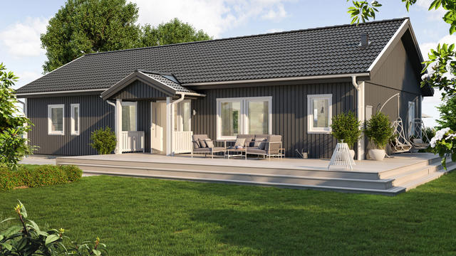 Exempelhus, Älvsbyhus Linneá, 129 kvm 1-plansvilla