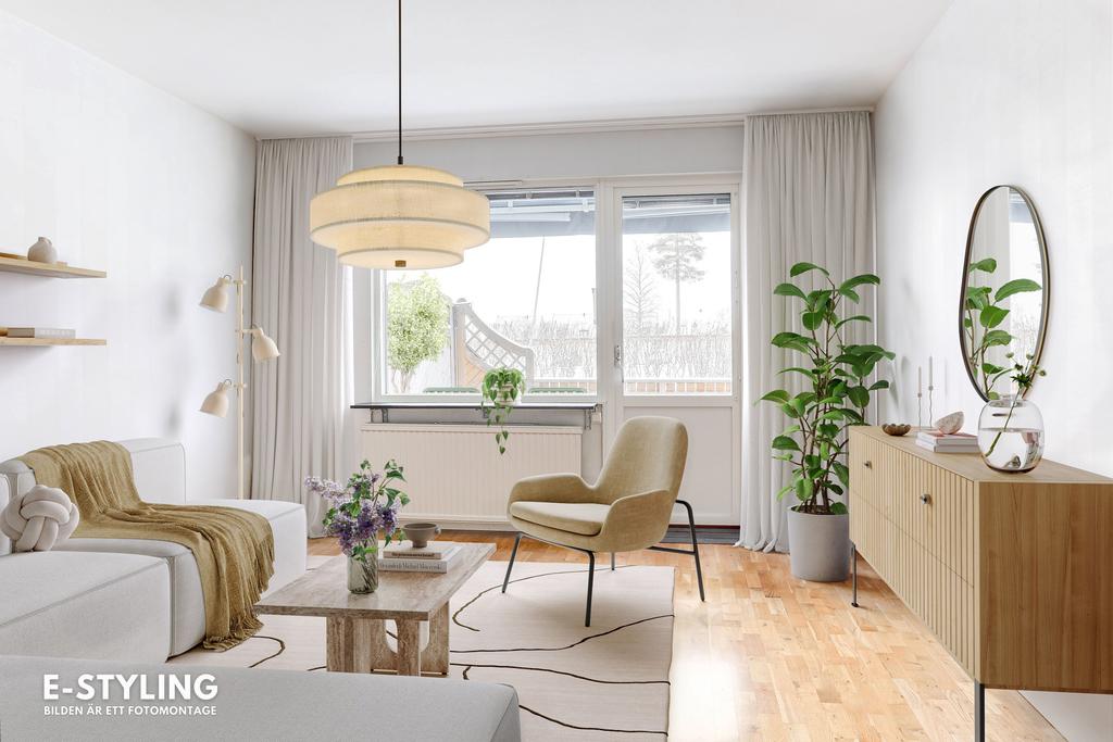 Digitalt möblerad bild