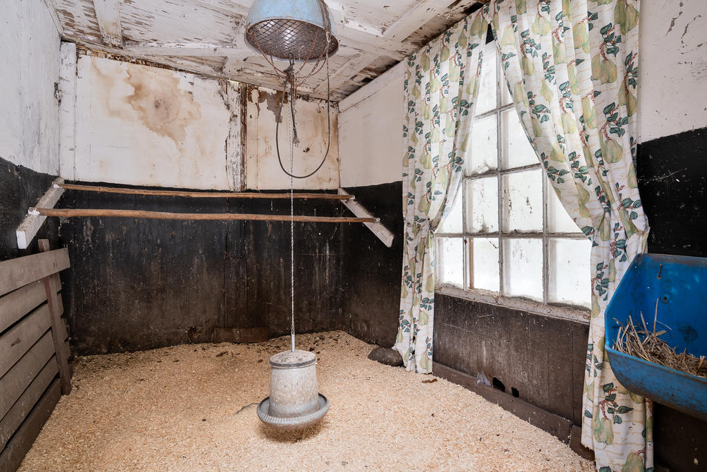 Hönsbod bakom ladan