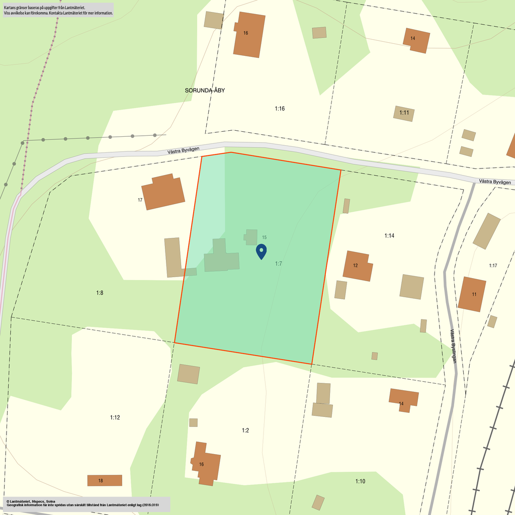 Sorunda-Åby 1:7.
Verkstad/vedförråd/utvändigt kontor samt enklare gästhus.