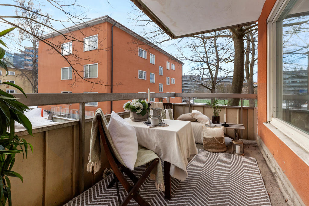 Väl tilltagen balkong 