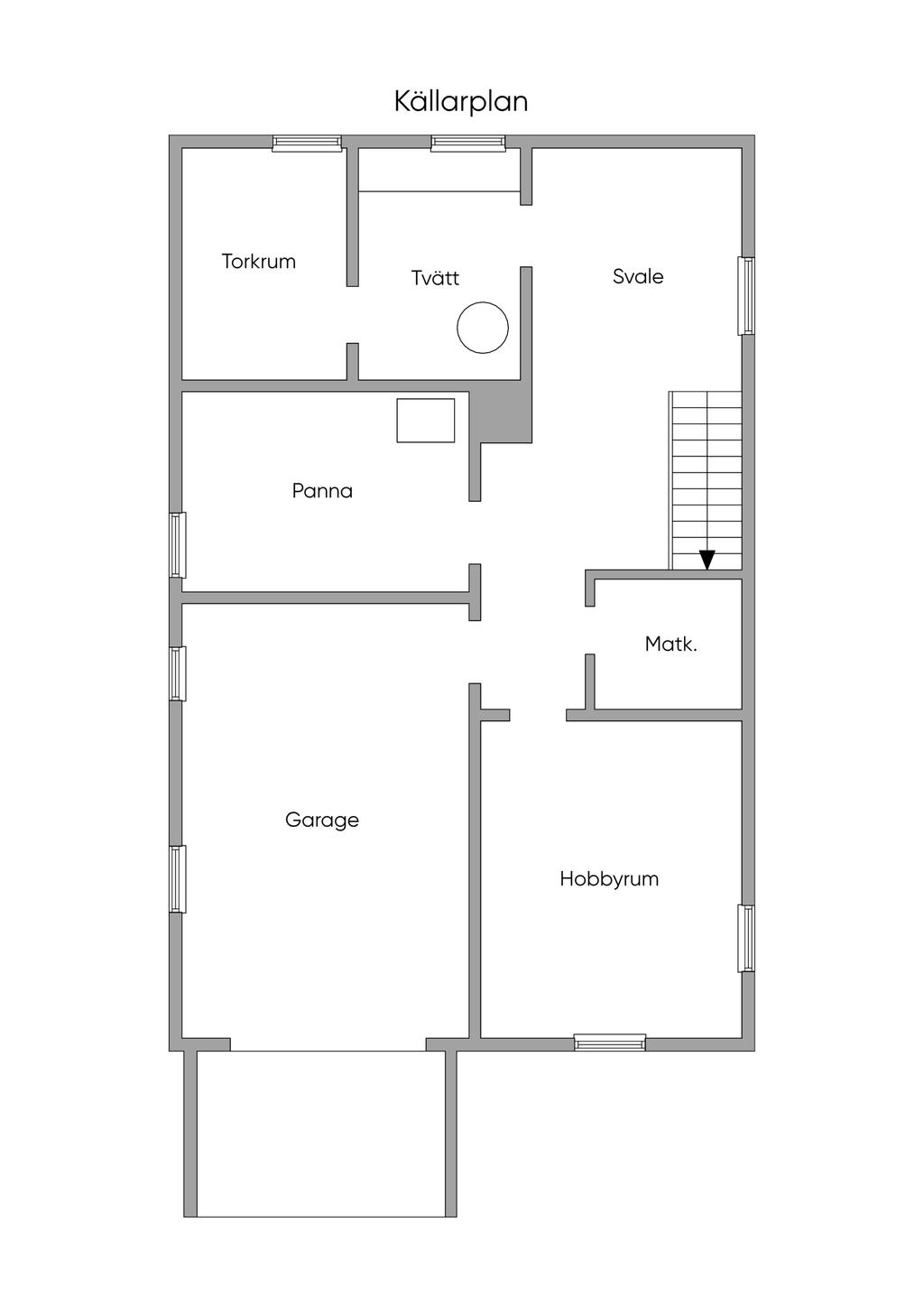Planritning källarplan