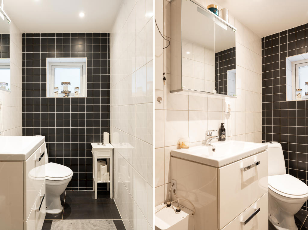 WC vid vardagsrum/allrum