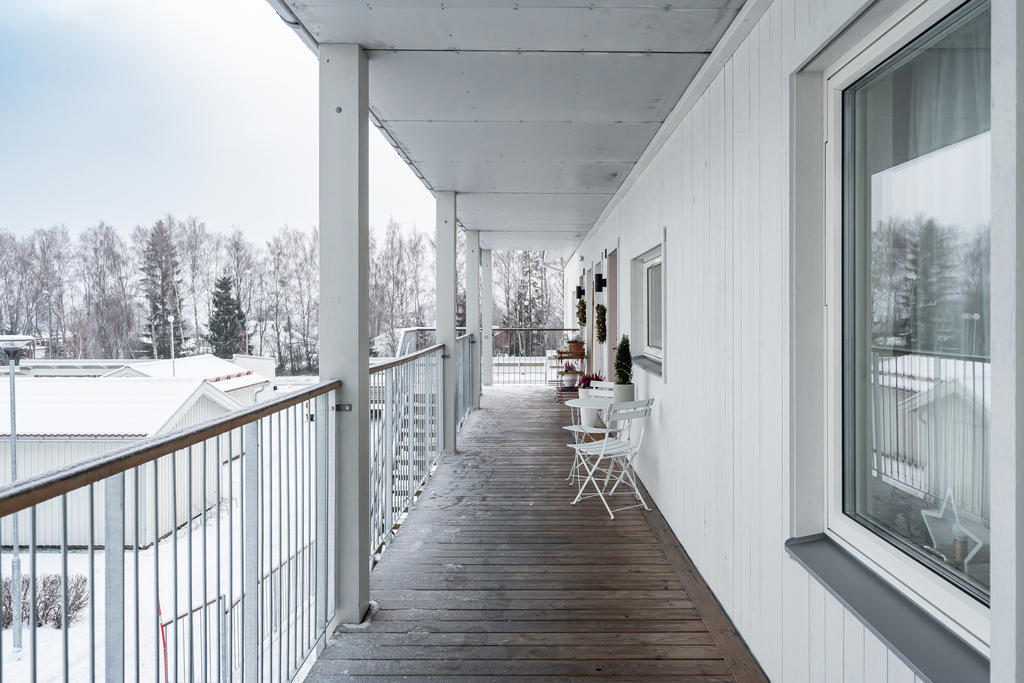 Liten fikahörna vid entrén