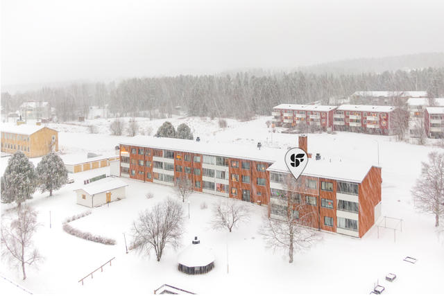 Lägenhet på översta våningen.