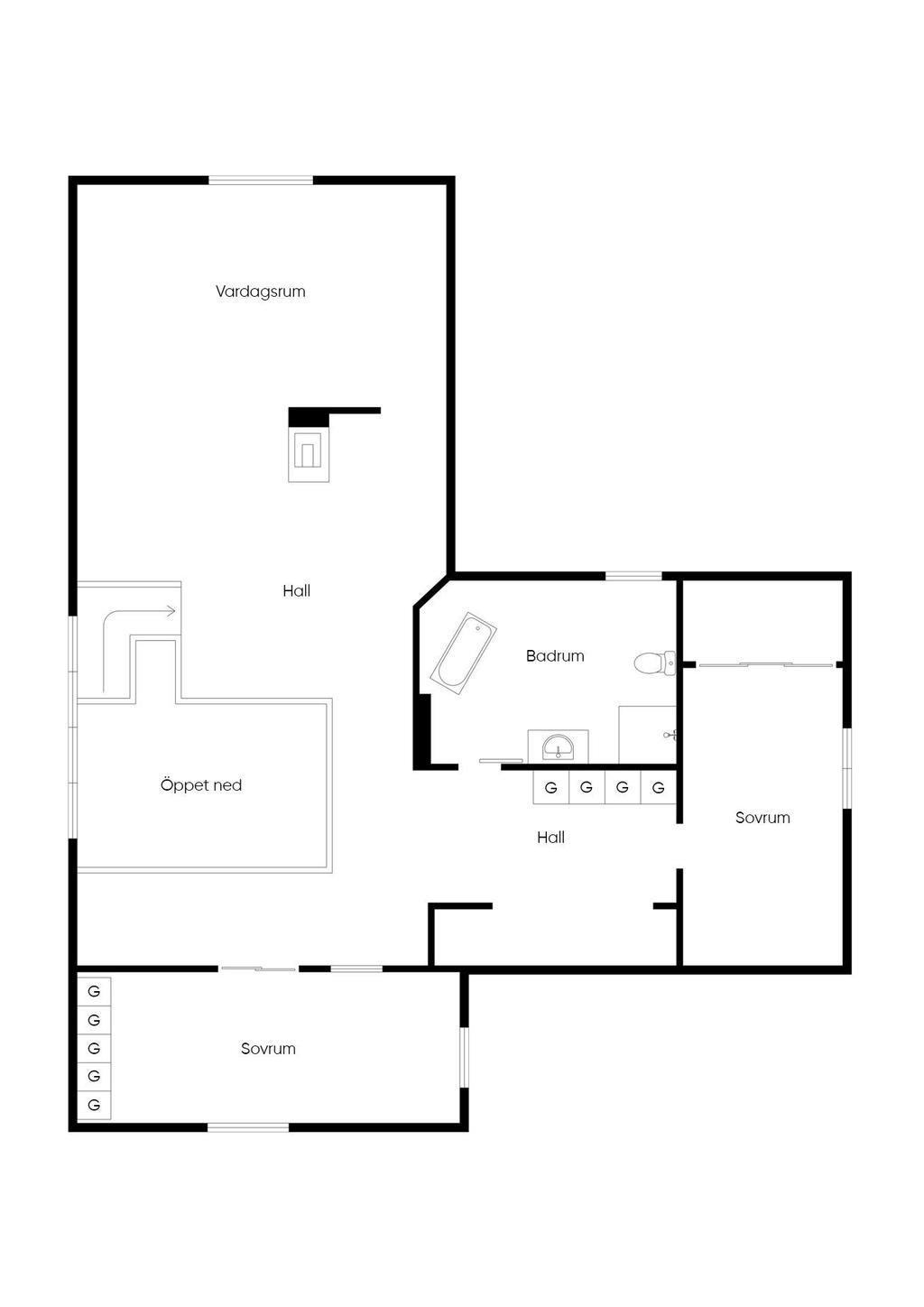 Planlösning - ovanvåning 