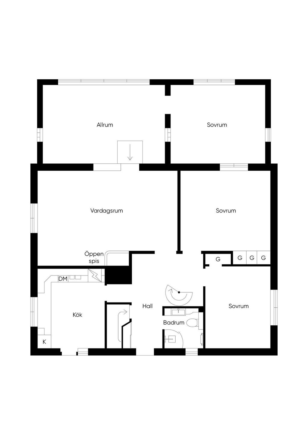 Planlösning entréplan