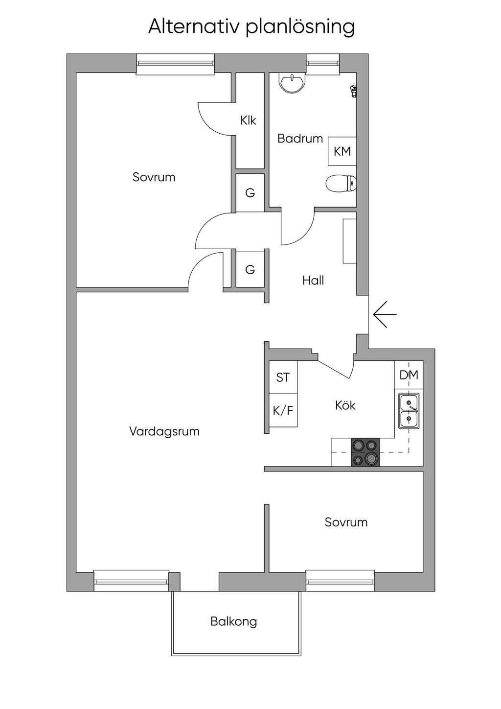Alternativ planlösning