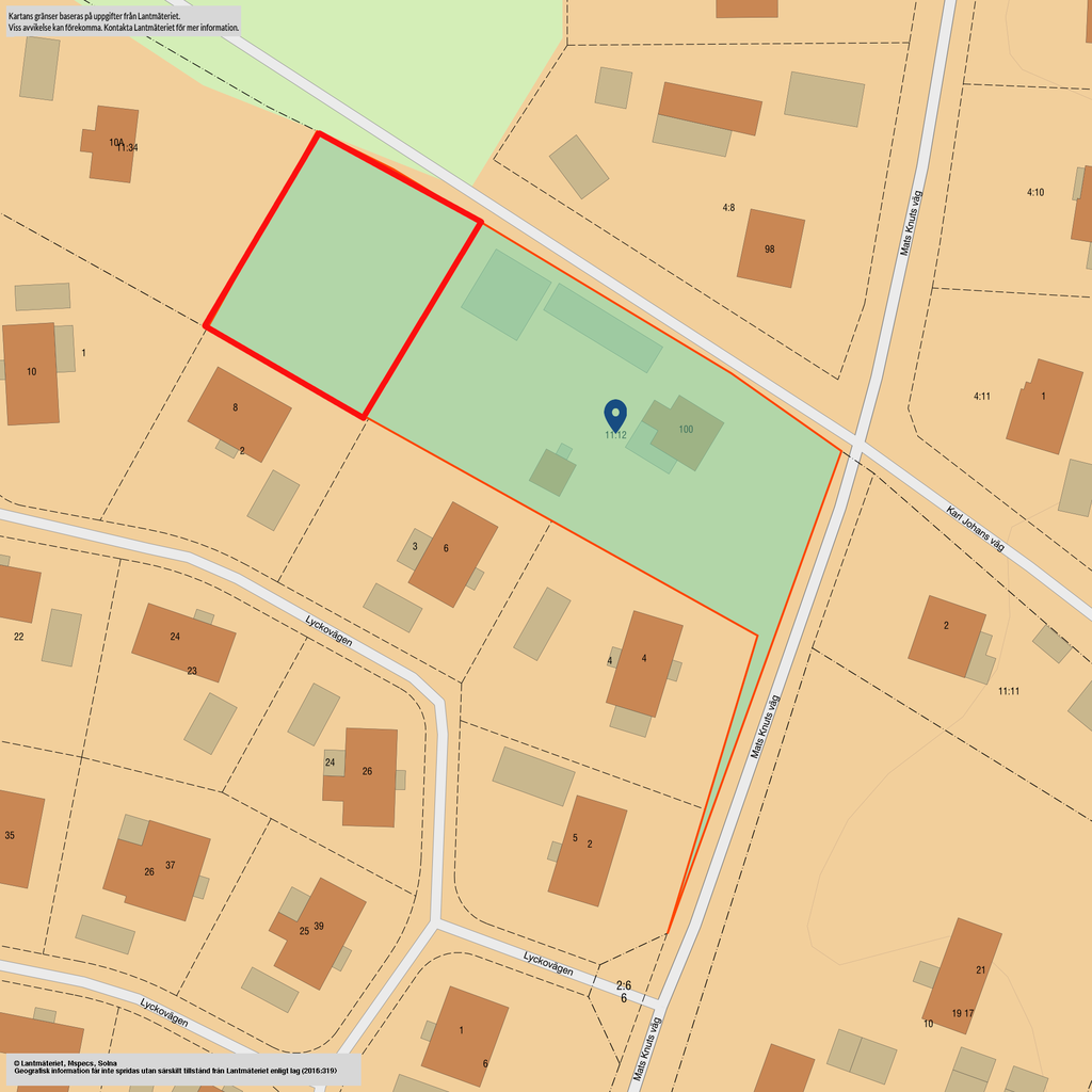 OBS! Linjen är ungefärlig!