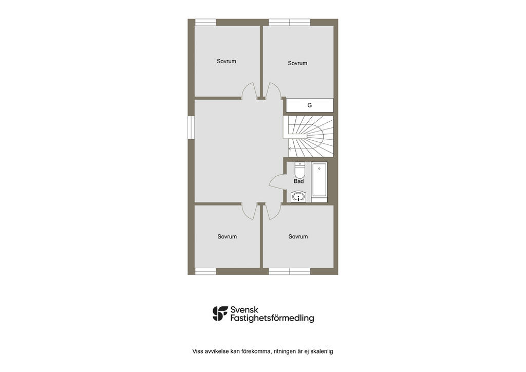 Planritning, övre plan