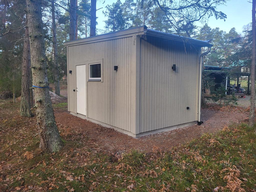 Det nybyggda förrådet