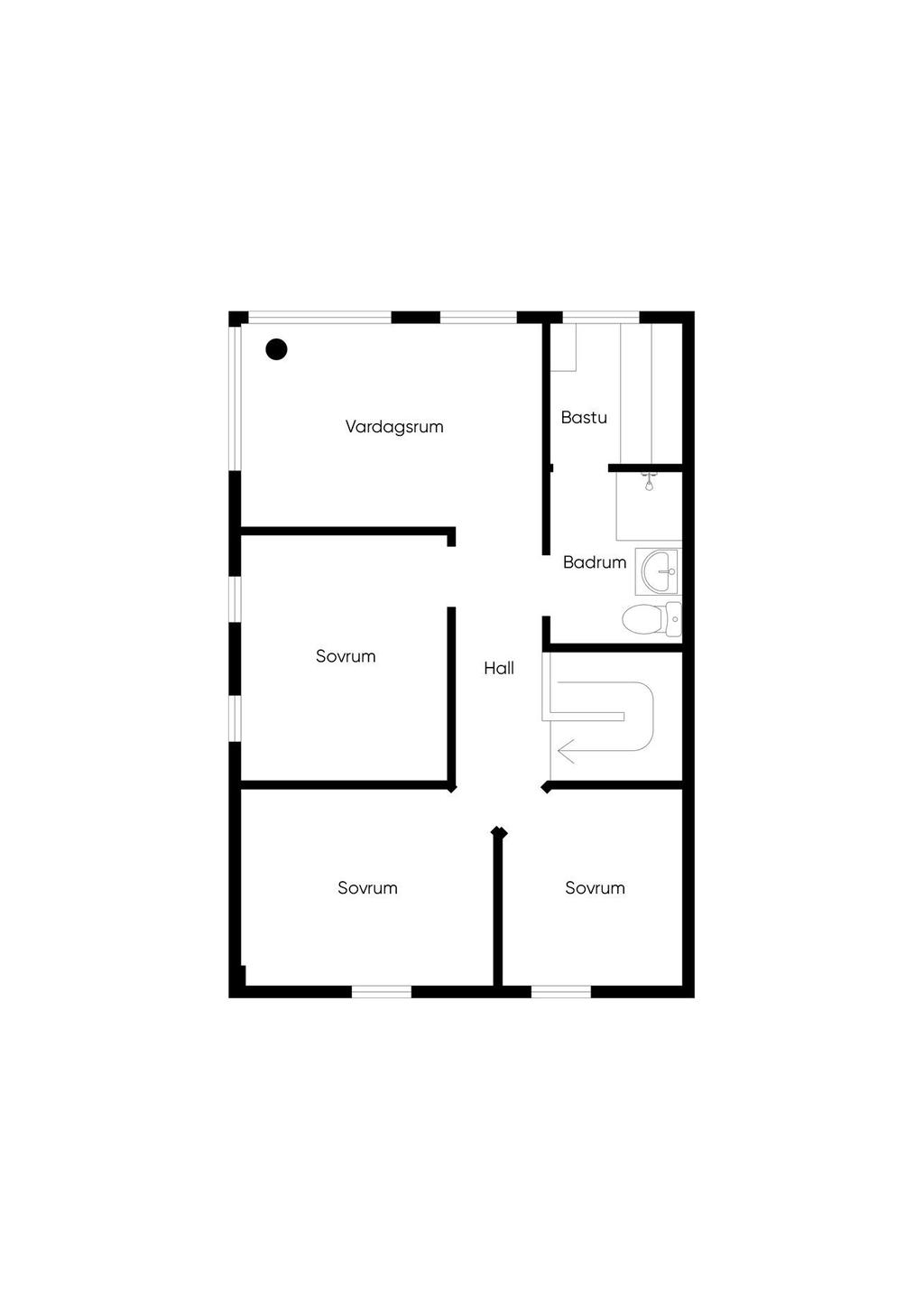 Planlösning, övreplan