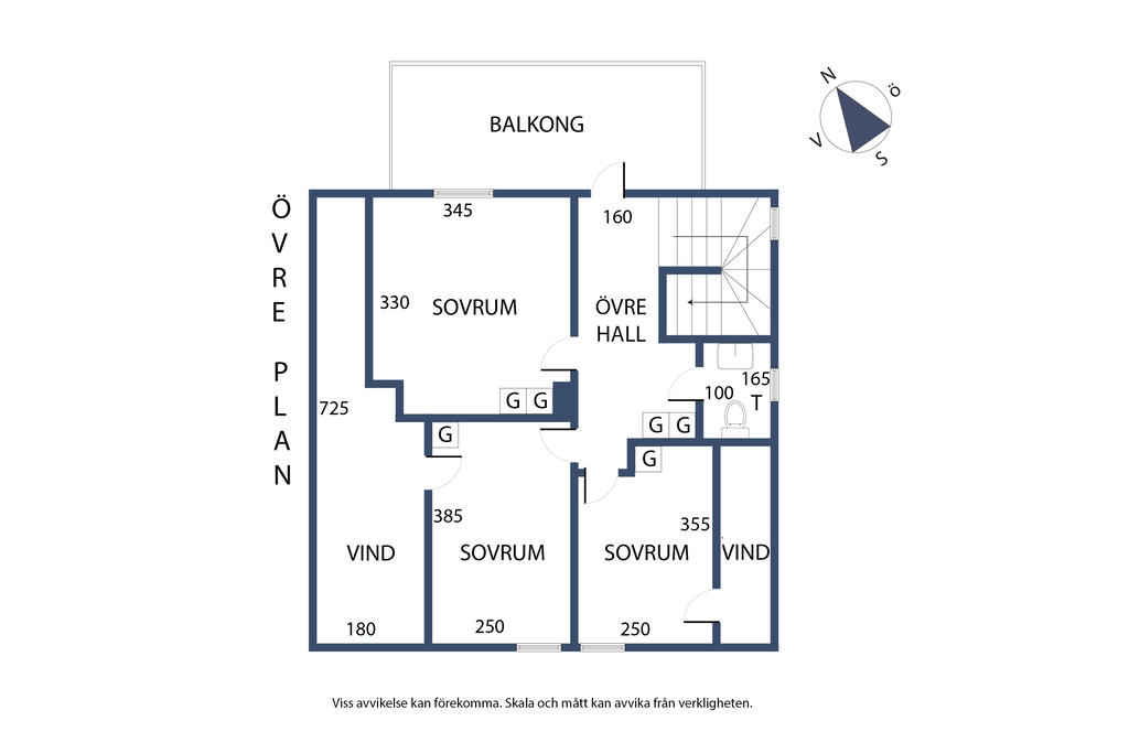 Planlösning, övre plan