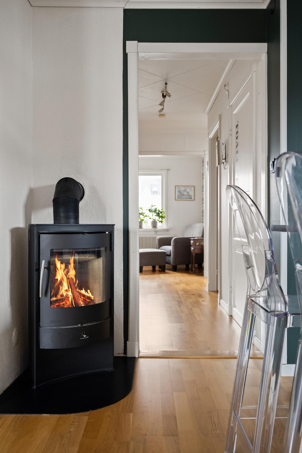 Braskamin, entréplan