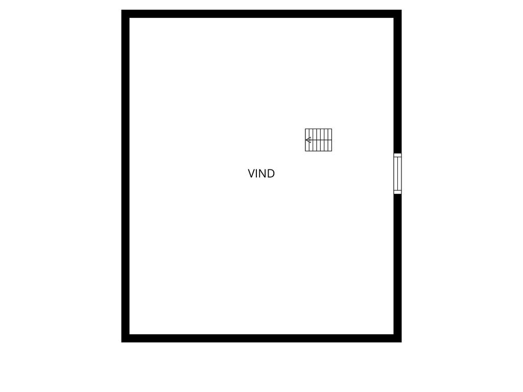 Vind som går att inreda till ytterligare en våning om så önskas