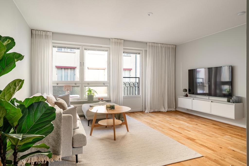 Fransk balkong i vardagsrummet