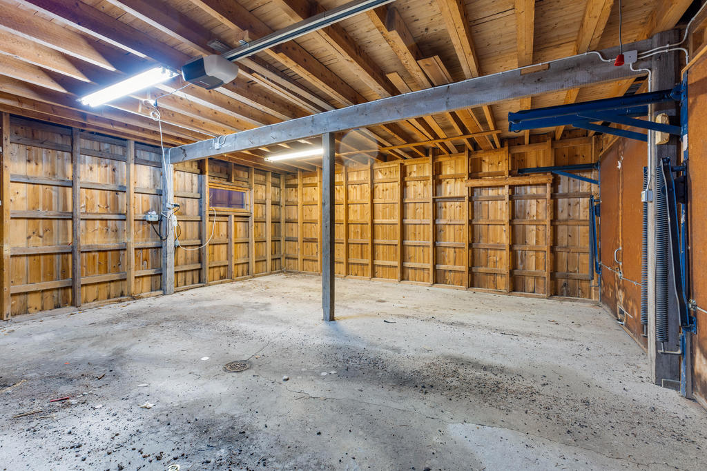 Interiört i dubbelgaraget. 