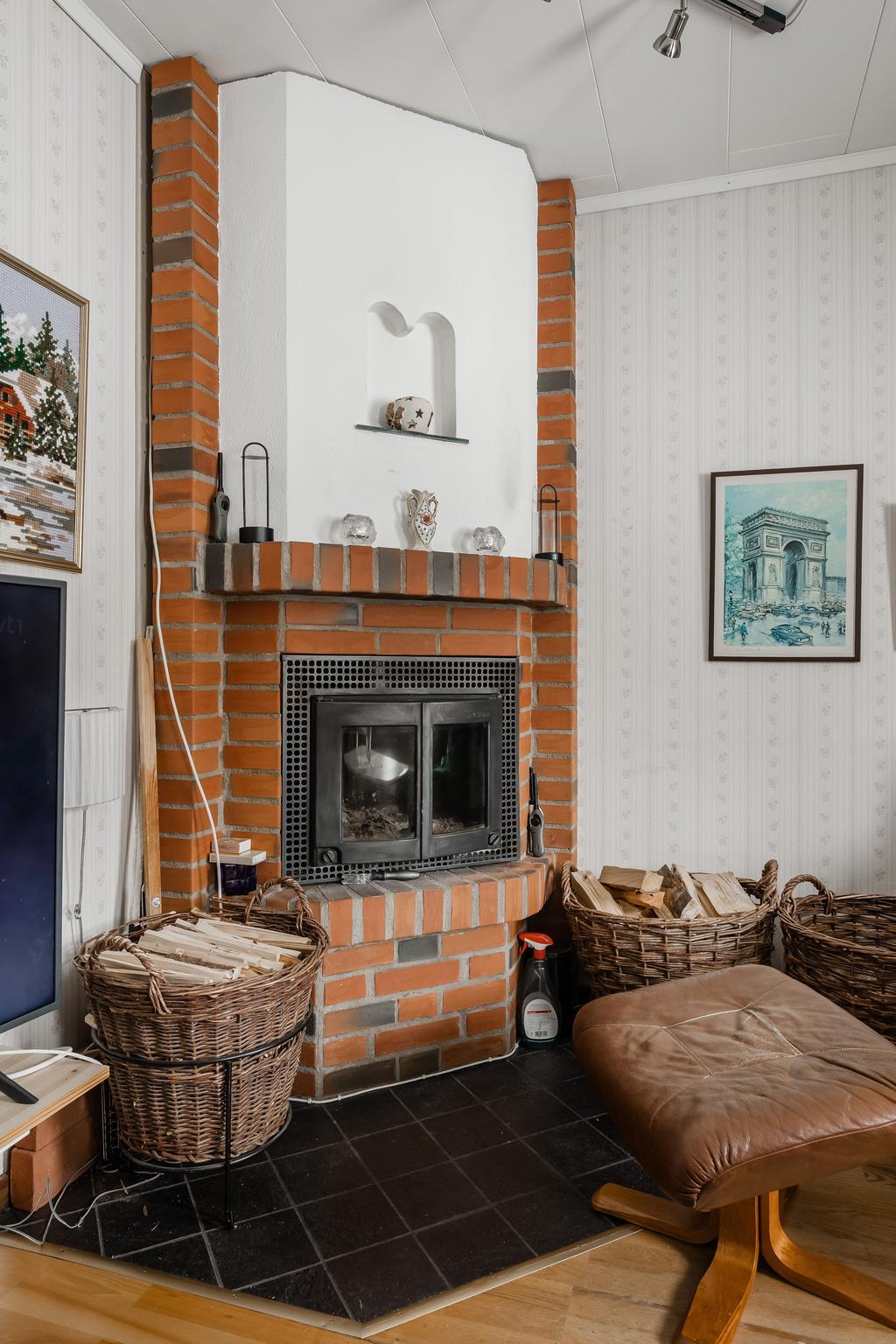 Kamin för värme och mysfaktor