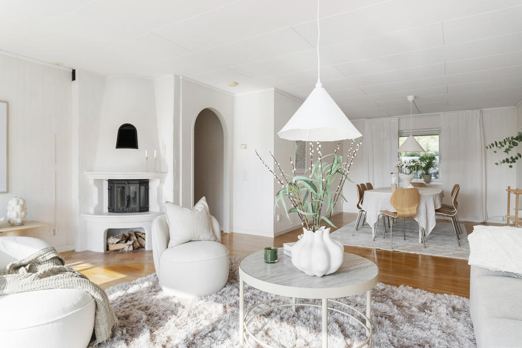 Härligt ljusinsläpp i vardagsrummet