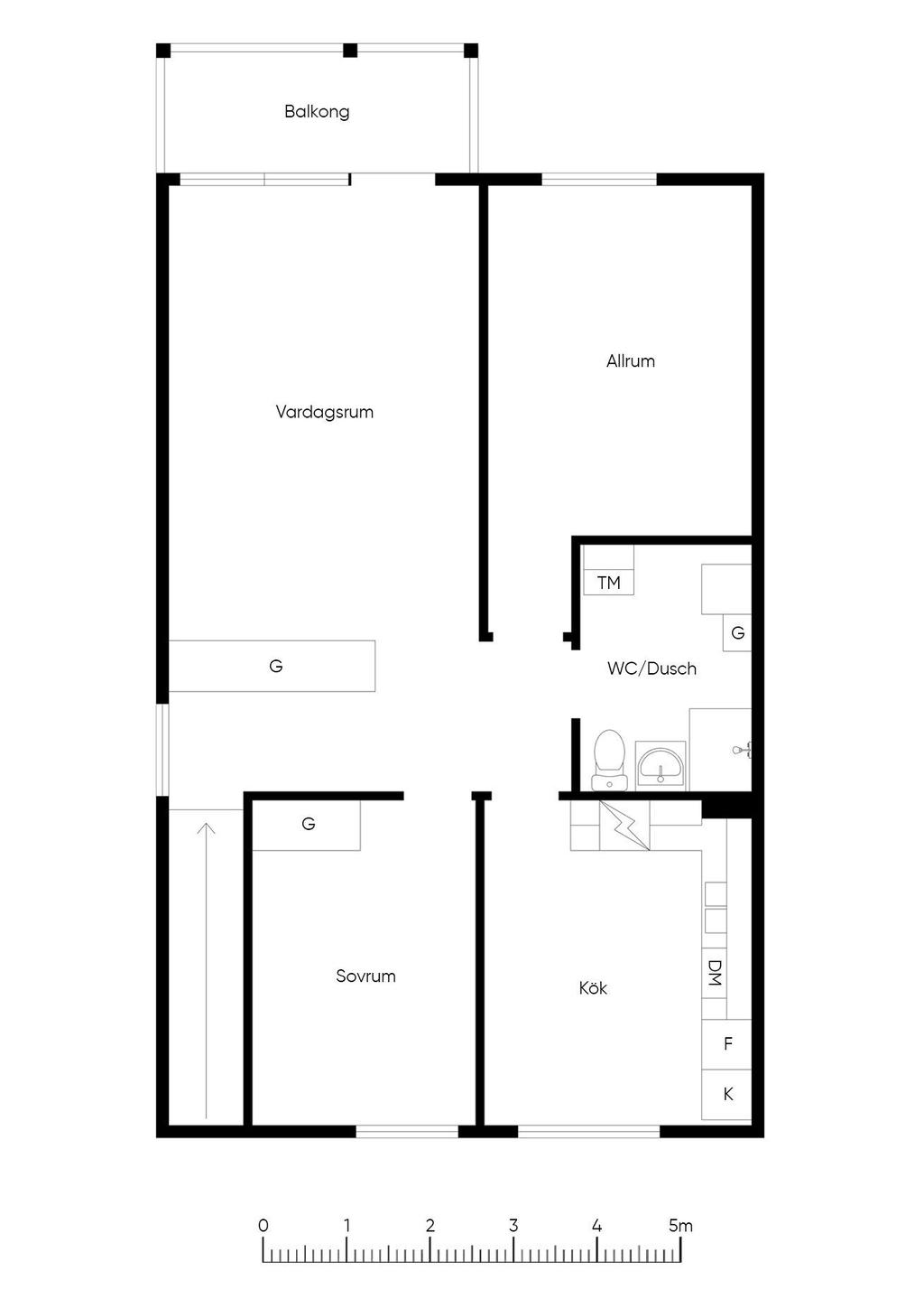 Planlösning boyta, viss avvikelse kan förekomma.