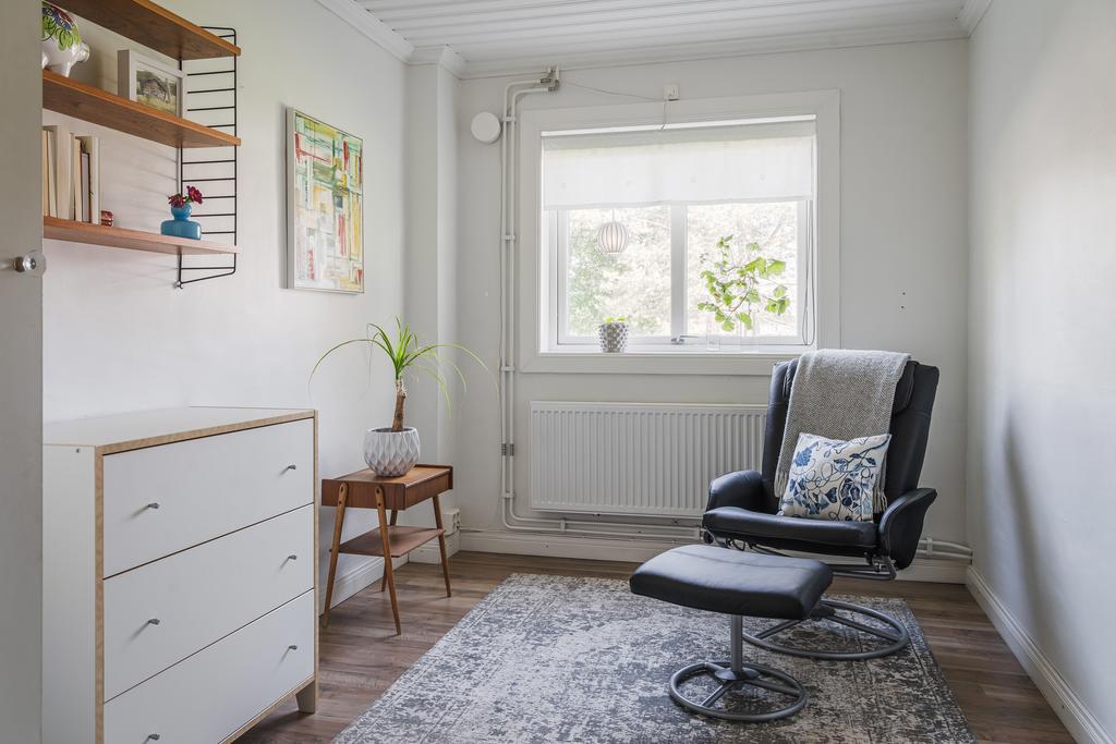 Sovrum på nedre plan