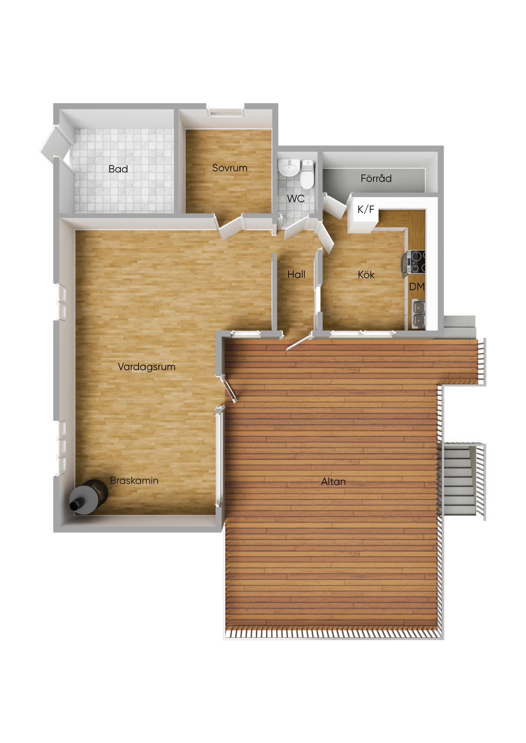 Planritningen är inte helt korrekt.