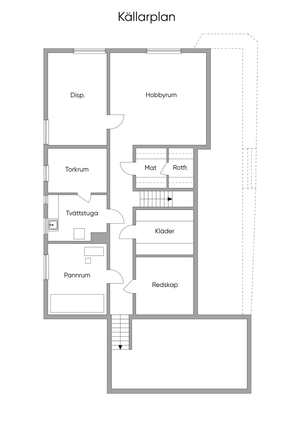 Planlösning källarplan