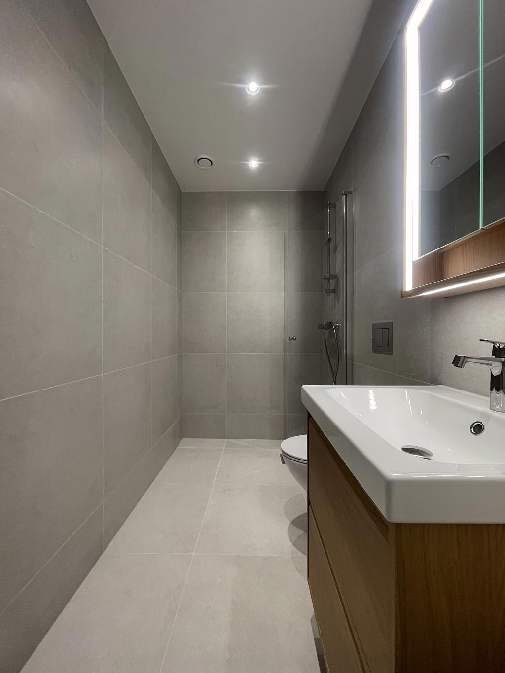 Badrum interiör. Exempelbild från redan uppförda hus. 