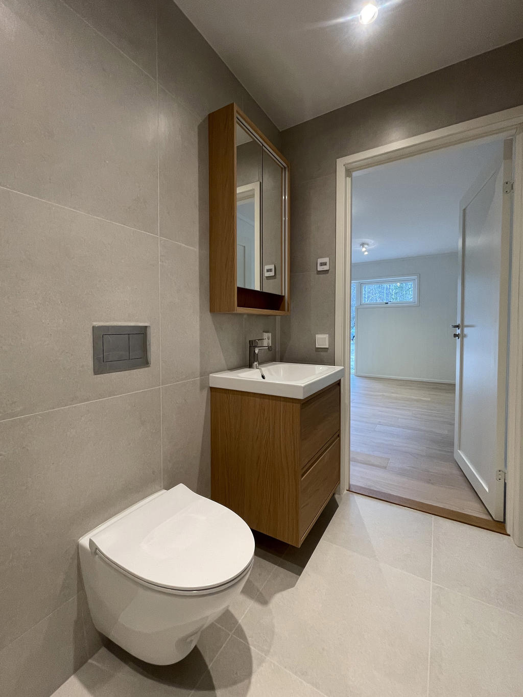 Badrum interiör. Exempelbild från redan uppförda hus. 